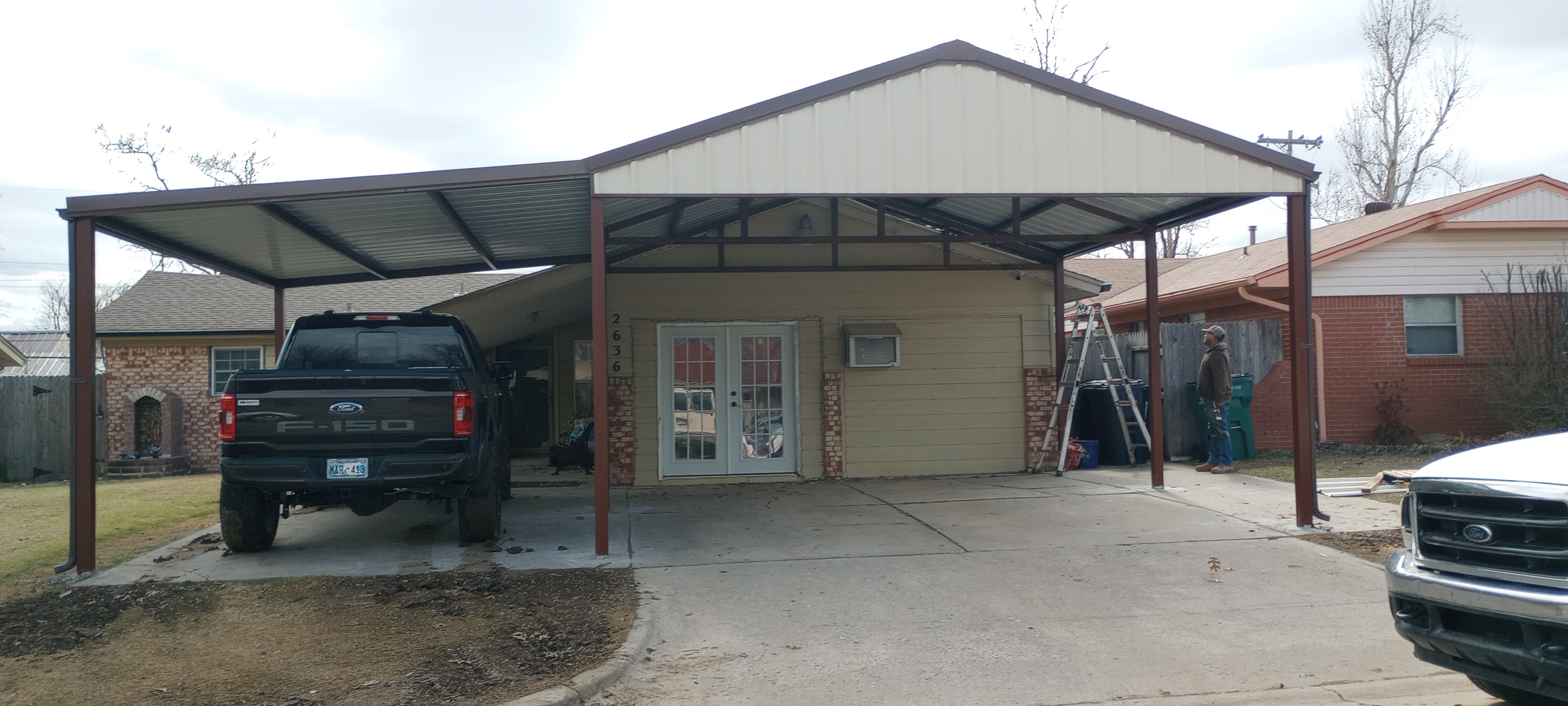 Completed carport by Forever Carports
